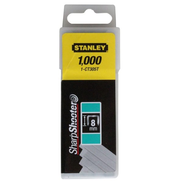 Stanley 1-CT305T Set 1000 Capse pentru cabluri, tip CT300, 8mm