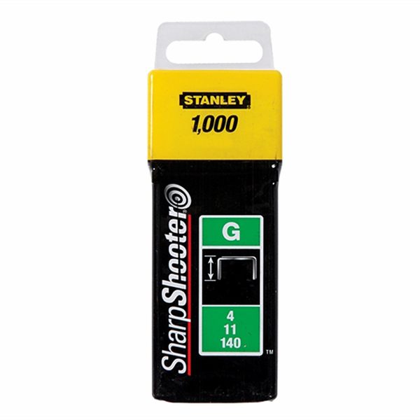 Stanley 1-TRA705T Set 1000 Capse de inalta calitate tip G 4/11/140, 8 mm / 5/16″