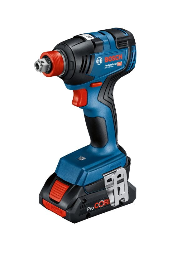 Bosch GSR 18V-50 Masina de gaurit si insurubat brushless Li-Ion, 50Nm + GDX 18V-200 Masina de insurubat cu impact brushless, Li-Ion, 200Nm + 2 acumulatori 18V, 4Ah + L-Boxx